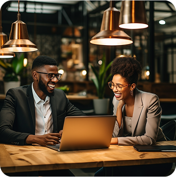 People working with laptop